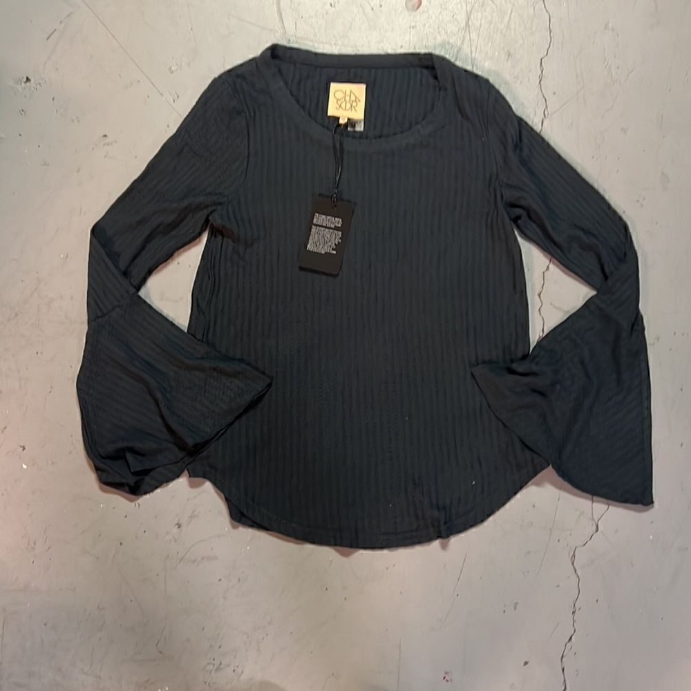 Medium Navy Blue Longsleeve Chaser Bell Cuff Tee